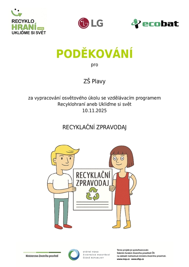 Poděkování